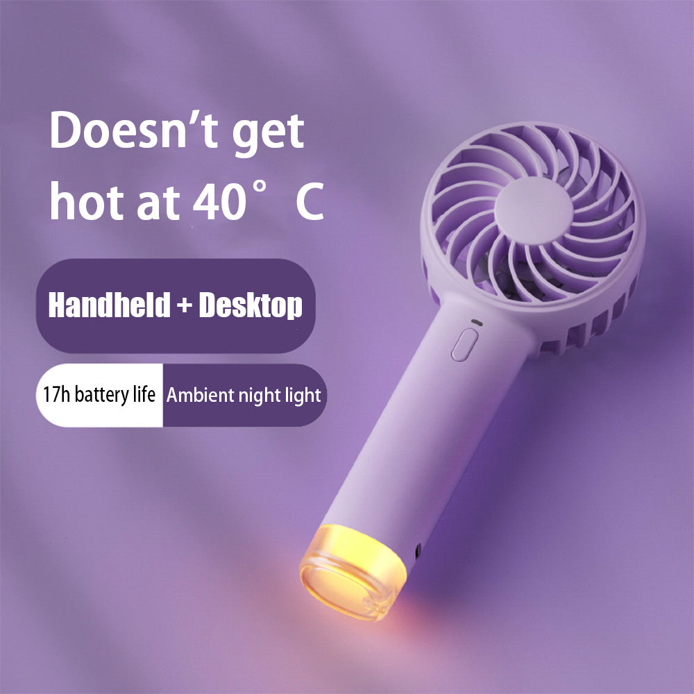 Portable Charging Small Lamp & Handheld Electric Fan