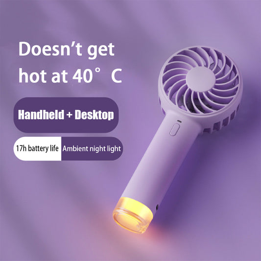 Portable Charging Small Lamp & Handheld Electric Fan