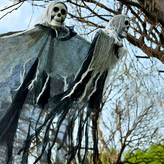 Halloween Outdoor Hanging Ghost Skull Skeleton Prop
