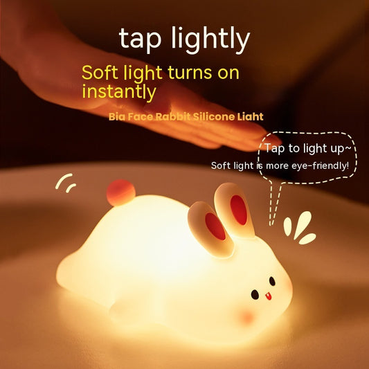 Cute LED Rabbit Touch Sensor Silicone Lamp