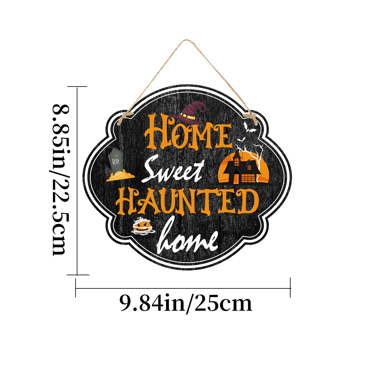 Wooden Ghost Doorplate Decor