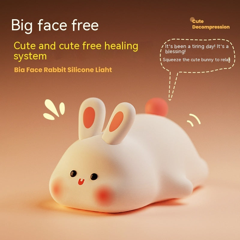Cute LED Rabbit Touch Sensor Silicone Lamp