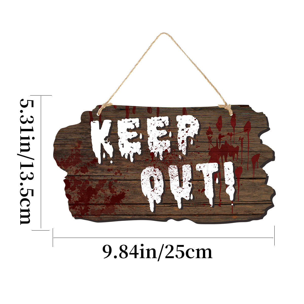 Wooden Ghost Doorplate Decor